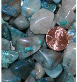 Squire Boone Village Rock/Mineral - Chrysocolla Tumbled (Colors and Sizes Vary; Sold Individually)