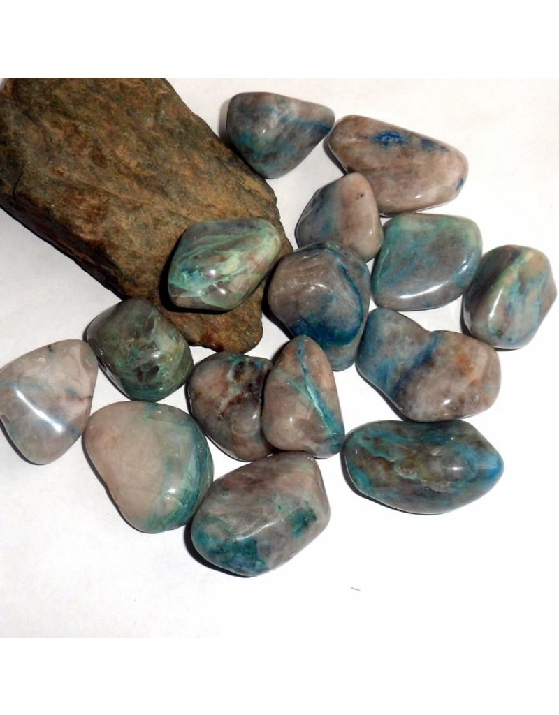 Squire Boone Village Rock/Mineral Tumbled Chrysocolla (Colors and Sizes Vary; Sold Individually)