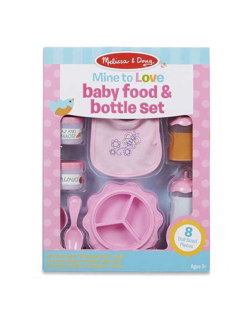 Melissa & Doug Pretend Play Mine to Love Baby Food & Bottle Set