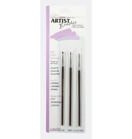 Lejour Art Supplies Red Sable Artist Brush Set (3 Pack)