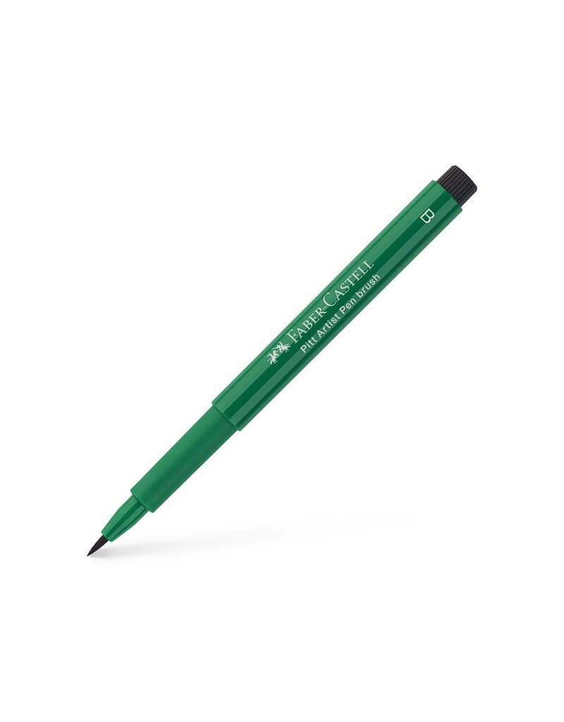 Faber-Castell Art Supplies Pitt Artist Pen - Brush (B) Nib - Dark Phthalo Green (264)
