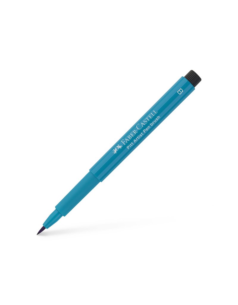 Faber-Castell Art Supplies Pitt Artist Pen - Brush (B) Nib - Cobalt Turquoise (153)