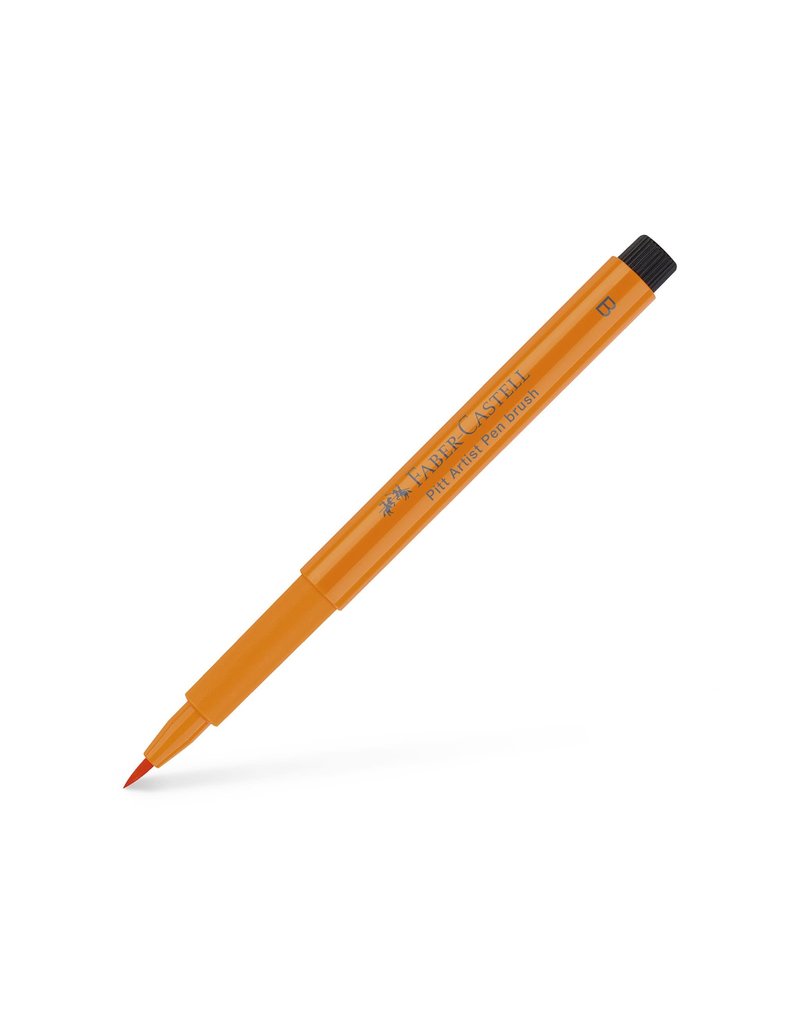 Faber-Castell Art Supplies Pitt Artist Pen - Brush (B) Nib - Orange Glaze (113)