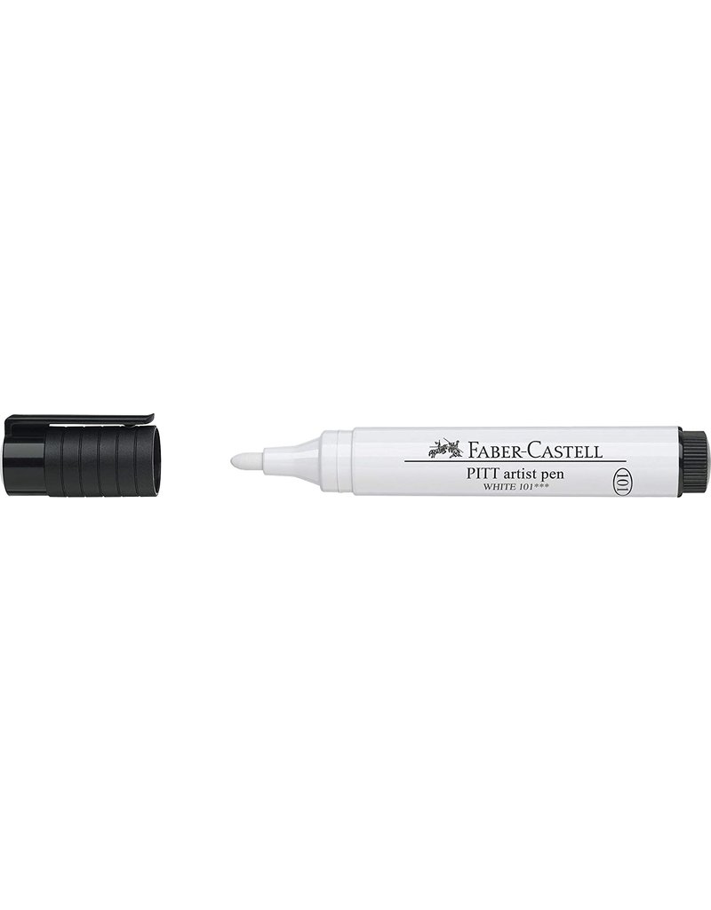 Faber-Castell Art Supplies Pitt Artist Pen - 2.5 mm Bullet Nib - White (101)