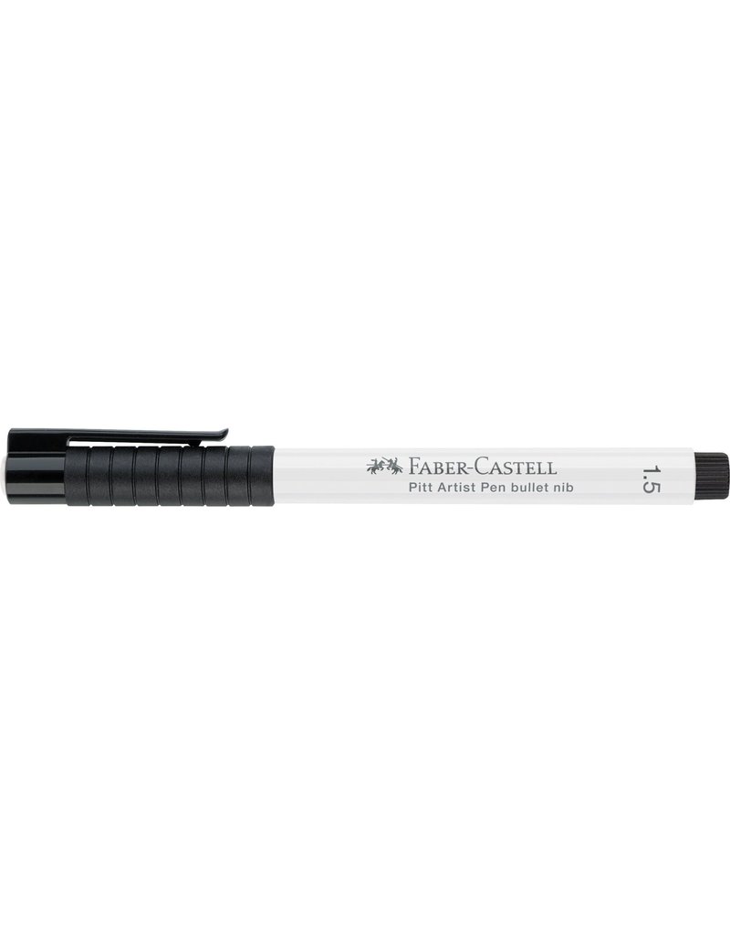 Faber-Castell Art Supplies Pitt Artist Pen - 1.5 mm Bullet Nib - White (101)