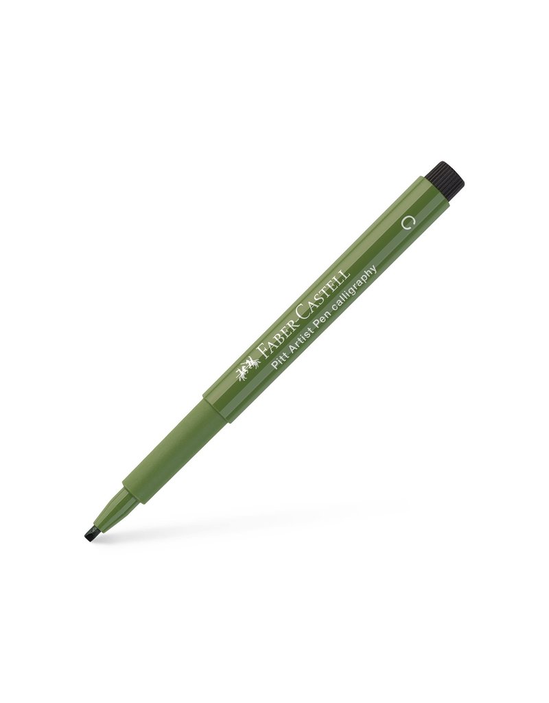 Faber-Castell Art Supplies Pitt Artist Pen - Calligraphy (C) Nib - Chromium Green Opaque (174)