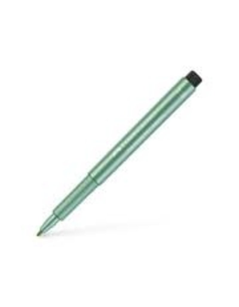 Faber-Castell Art Supplies Pitt Artist Pen - 1.5 mm Bullet Nib - Metallic Green (294)