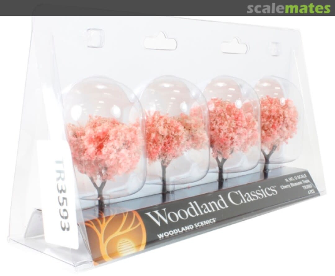 Hobby Train Model Accessories (N, HO, and O Scale) Woodland Classics Flowering Trees Pack of 4 (2-3,")