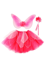 Creative Education (Great Pretenders) Costume Pink Fancy Flutter Skirt with Wings and Wand (Size 4-6)