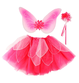 Creative Education (Great Pretenders) Costume Pink Fancy Flutter Skirt with Wings and Wand (Size 4-6)