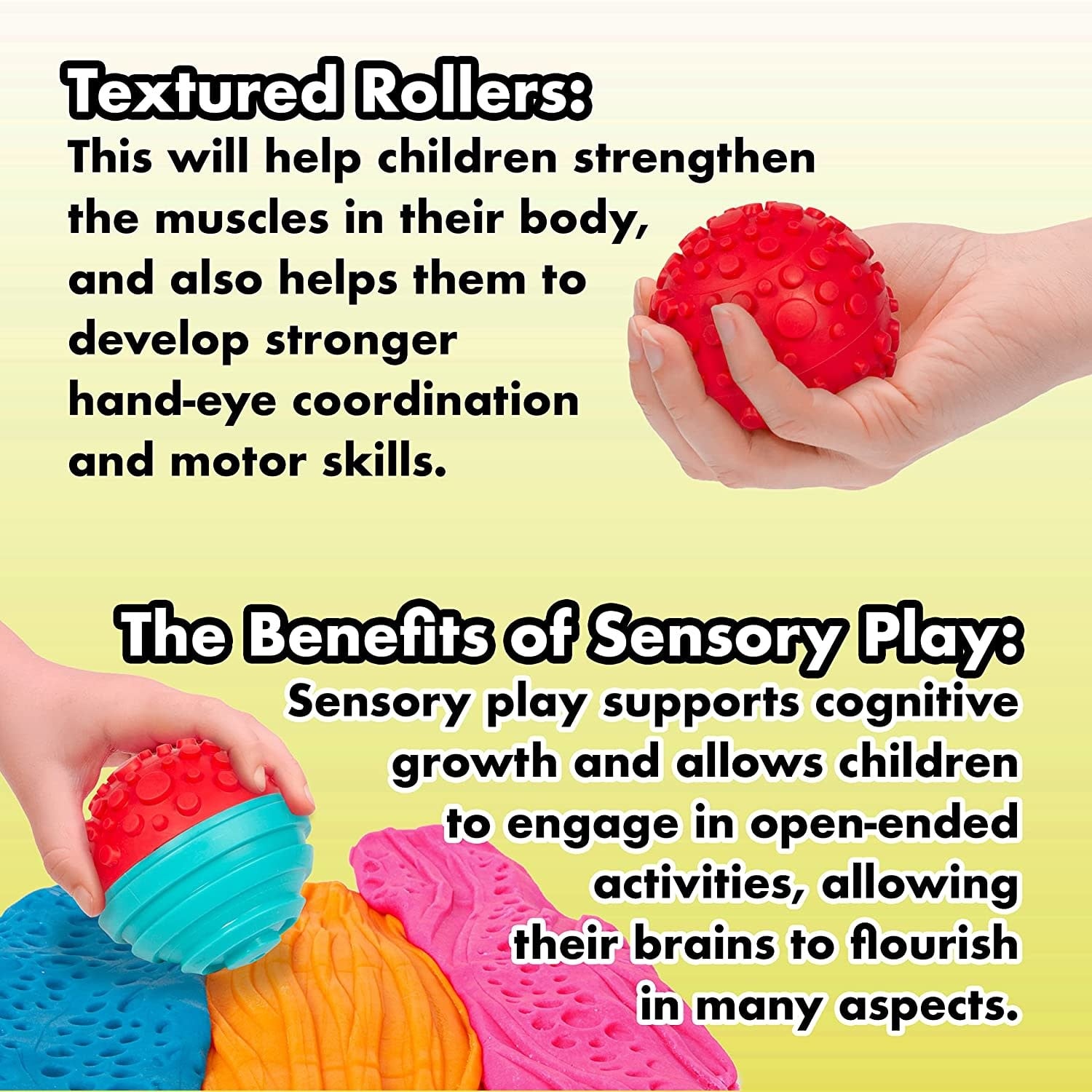 Sense and Grow Textured Rollers & Scented Dough Set