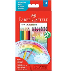 Faber-Castell Craft Kit How To Rainbow Watercolor Pencils Starter Set