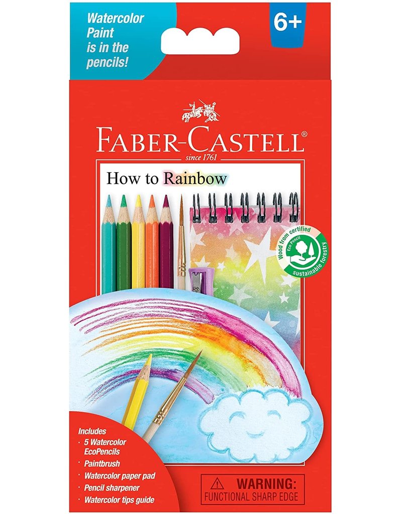 Faber-Castell Craft Kit How To Rainbow Watercolor Pencils Starter Set
