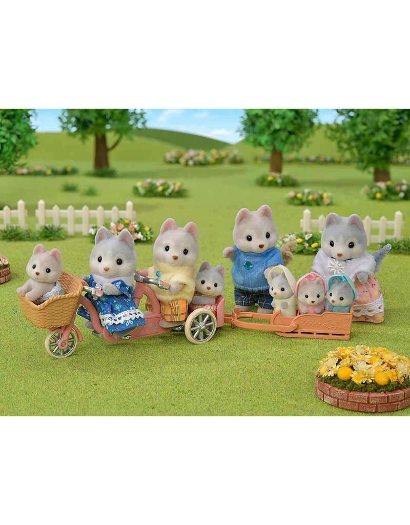 Calico Critters Calico Critters Tandem Cycling Set - Husky Sister & Brother