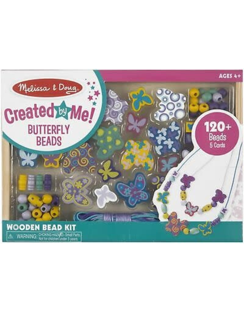 Melissa & Doug Craft Kit Wooden Bead Set Butterfly Friends
