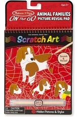 Melissa & Doug Art Supplies On the Go Animal Families Scratch Art