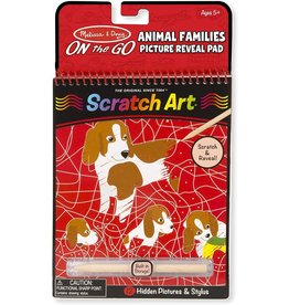Melissa & Doug Art Supplies On the Go Animal Families Scratch Art