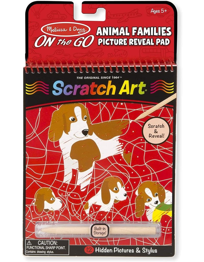 Melissa & Doug Art Supplies Scratch Art Reveal Pad Animal Families