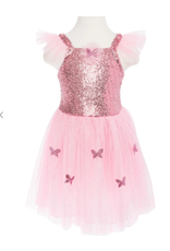 Creative Education (Great Pretenders) Costume Pink Sequins Butterfly Dress & Wings (Size 5-7)