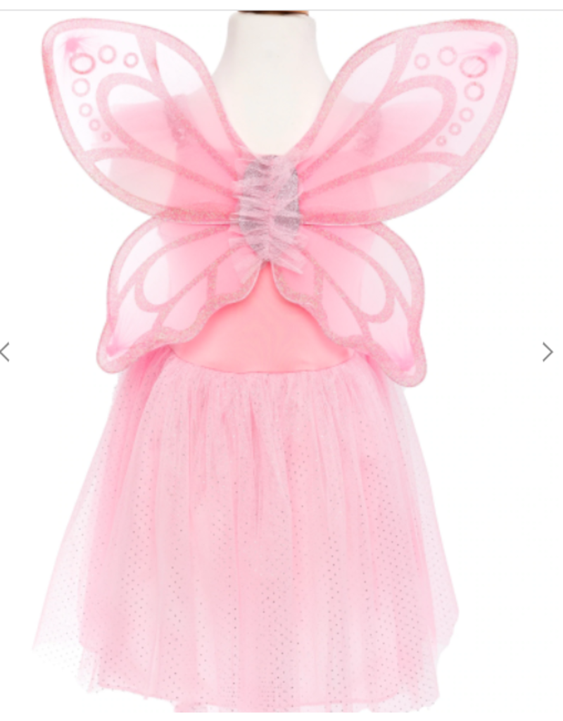 Creative Education (Great Pretenders) Costume Pink Sequins Butterfly Dress & Wings (Size 5-7)