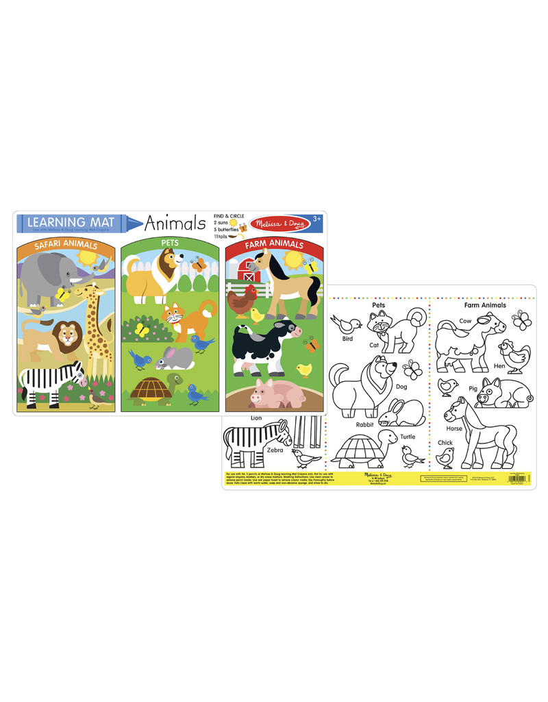 Melissa & Doug Learning Mat Animals