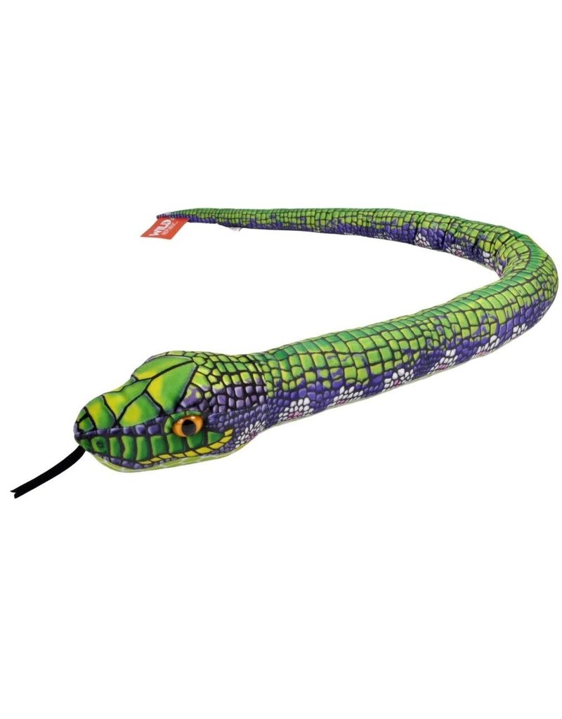 Wild Republic Plush Snake Printed Green (54")