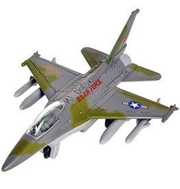 Toysmith Die-cast Pull Back F-16 Fighting Falcon (6")