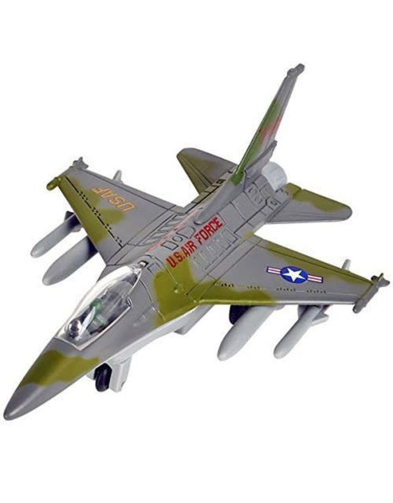 Toysmith Die-cast Pull Back F-16 Fighting Falcon (6")