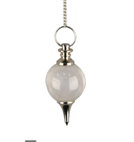 Squire Boone Village Jewelry Pendulum - Quartz Crystal Ball with Silver Plated Copper Decorations
