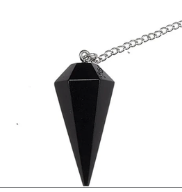 Squire Boone Village Jewelry Pendulum - Black Onyx Plumb