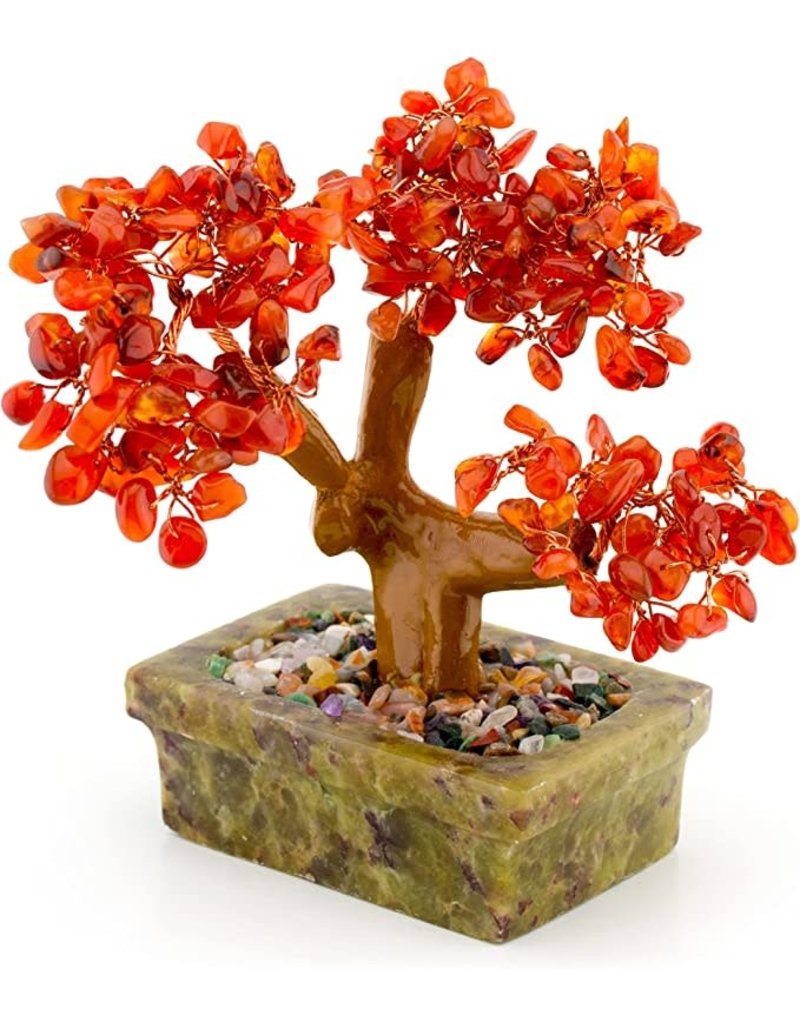 Squire Boone Village Rock/Mineral Carnelian Bonsai Tree Of Life (Sizes and Colors Vary; Sold Individually)