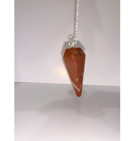 Squire Boone Village Jewelry Pendulum - Jasper 6 Sided Faceted Plumb