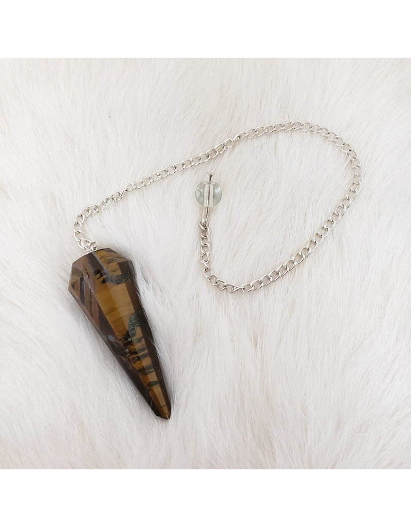 Squire Boone Village Jewelry Pendulum - Tigereye Plumb