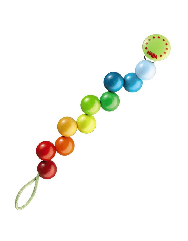 Haba Baby Pacifier Chain - Rainbow Pearls