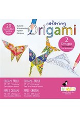 Fridolin Art Supplies Coloring Origami Butterfly 2 Designs (20 Sheets; 15 cm x 15 cm)