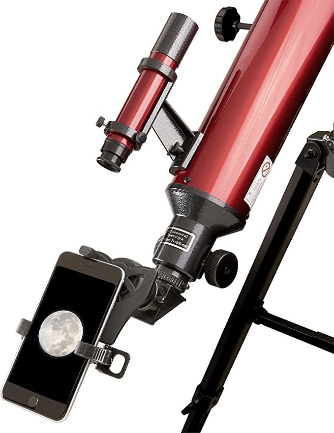 Space Red Planet 50-111x90mm Refractor Telescope, Universal Smartphone Digiscoping Adapter