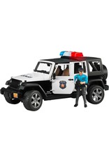 Bruder Bruder Jeep Wrangler Unlimited Rubicon Police Vehicle with Light Skintoned Policeman