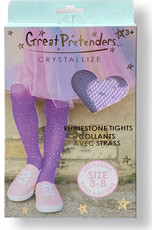 Creative Education (Great Pretenders) Costume Accessories Crystallize Rhinestone Tights - Hot Pink (Size 3-8)