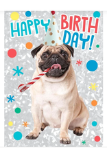 Playhouse Card - Foil Birthday Pug