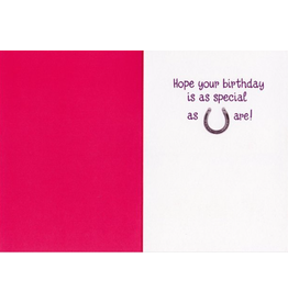 Playhouse Card - Happy Birthday! Horse Glitter