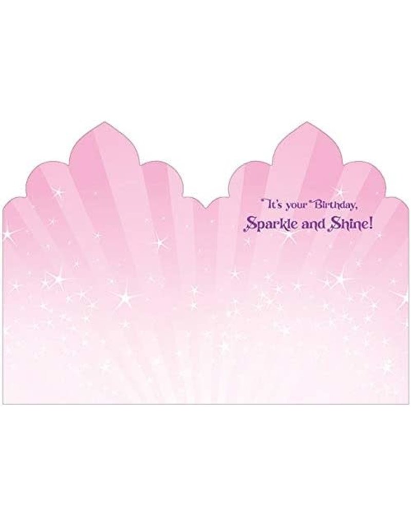 Playhouse Card - Happy Birthday - Princess Tiara Foil Card