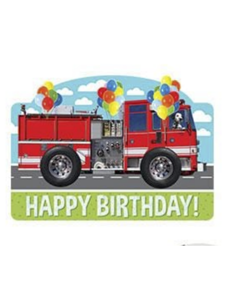 Playhouse Card - Fire Truck Foil Card