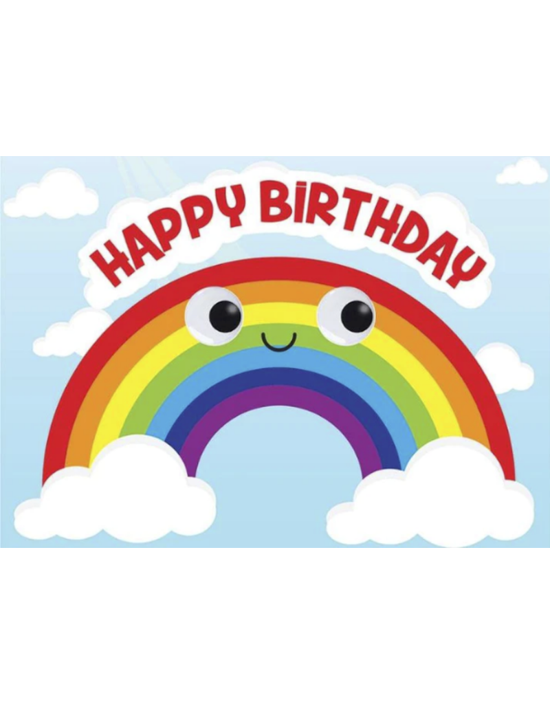 Playhouse Card - Glitter Rainbow Happy Birthday