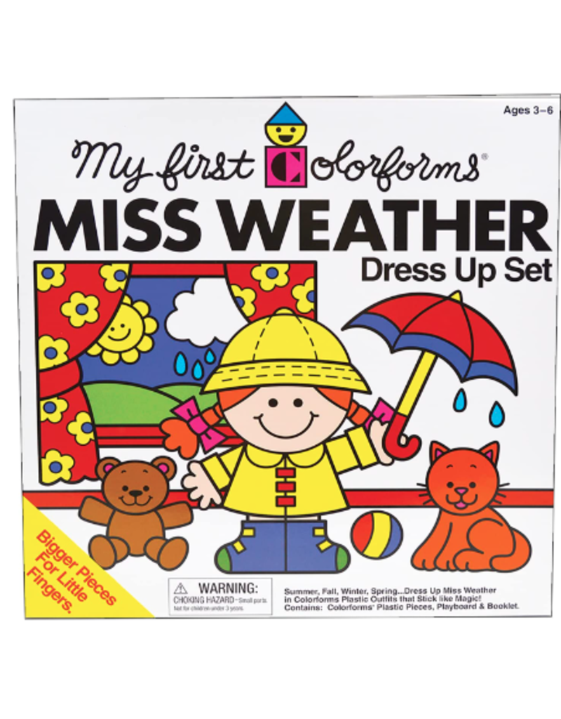 Playmonster Craft Kit My First Colorforms Retro Miss Weather Dress Up Set