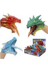 Schylling Toys Novelty Plastic Stretchy Hand Puppet Dragon (Colors Vary; Sold Individually)