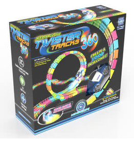 Mindscope Products Twister Tracks 360 Neon Glow Track &  Police Car