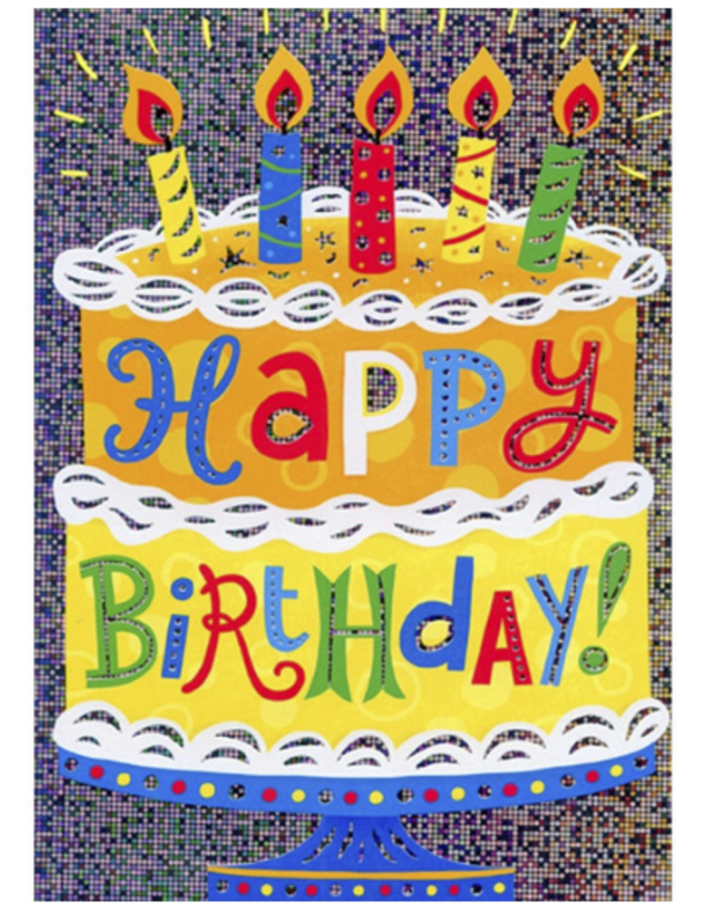 Playhouse Card - Happy Birthday - Foil Birthday Cake