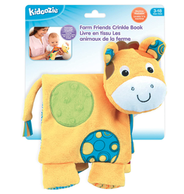 Kidoozie Baby Crinkle Book - Farm Friends