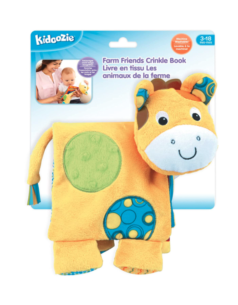 Kidoozie Baby Crinkle Book - Farm Friends