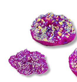 Squire Boone Village Rock/Mineral - Apophyllite Pink (Titanized; Sizes and Colors Vary; Sold Individually)